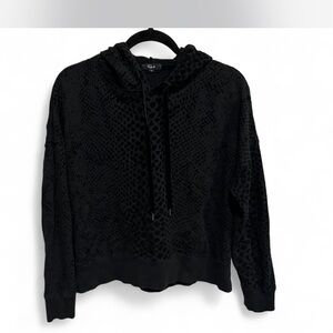 Rails Cropped Black Hoodie